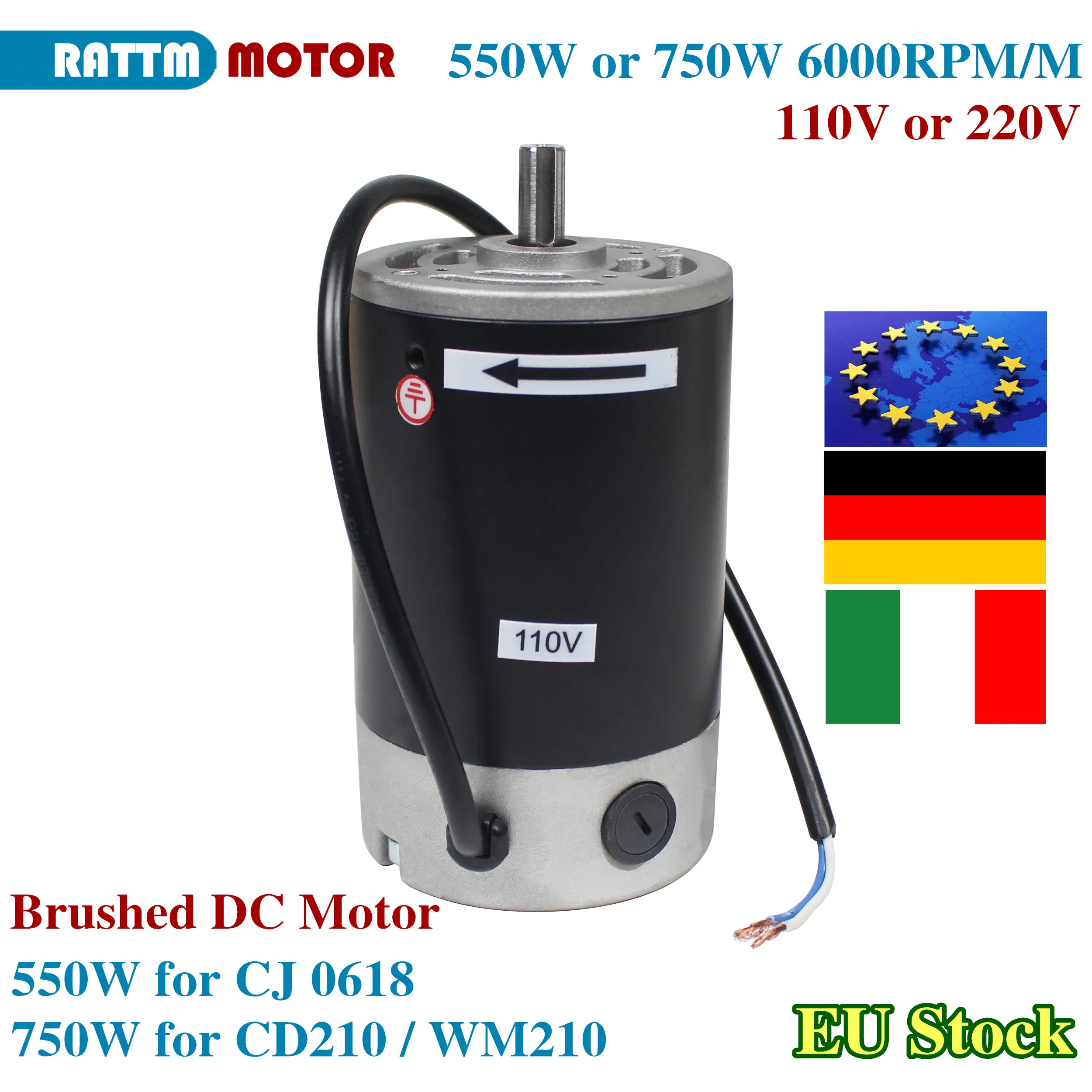 Mini Motor de Torno 550w 6000rpm Grande Torção Baixo Ruído Unidade Estável Máquina de Torno de Ferro Motor de Torno de Metal 7×14 Polegadas