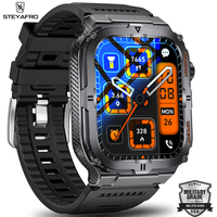 Military Smart Watch Men's Ip68 5atm Outdoor Sport Fitness Tracker Health Monitor 1.96-inch Bt Call Smart Watch GPS Tracker 2025