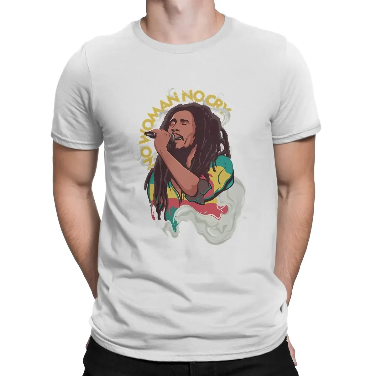 Sativa Indica 420 T-Shirt Men B-Bob Marley Music Humor Cotton Tees Crewneck Short Sleeve T Shirts Gift Idea Tops