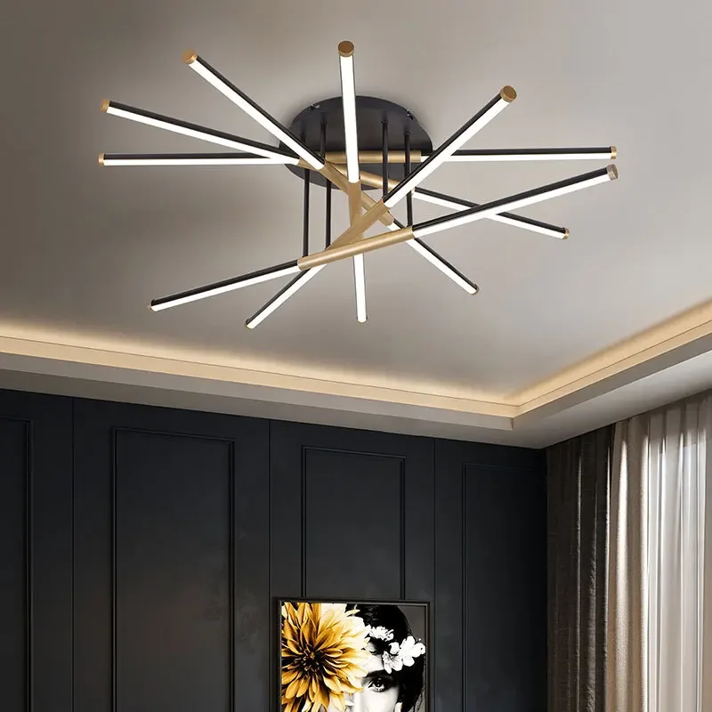 SEAN Postmodern Ceiling Lamp Creative Simple Design LED Long Light Fixtures Strip For Home Living Room Bedroom Decor