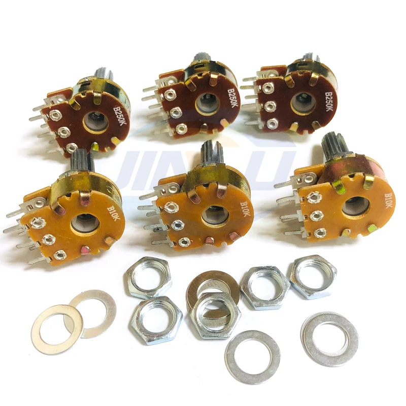 5 قطعة WH148 3pin 6pin 15 مللي متر 20 مللي متر B1K B2K B5K B10K B20K B50K B100K B250K B500K B1M 1K 2K 5K 10K 20K 50K 100K 250K 500K 1M