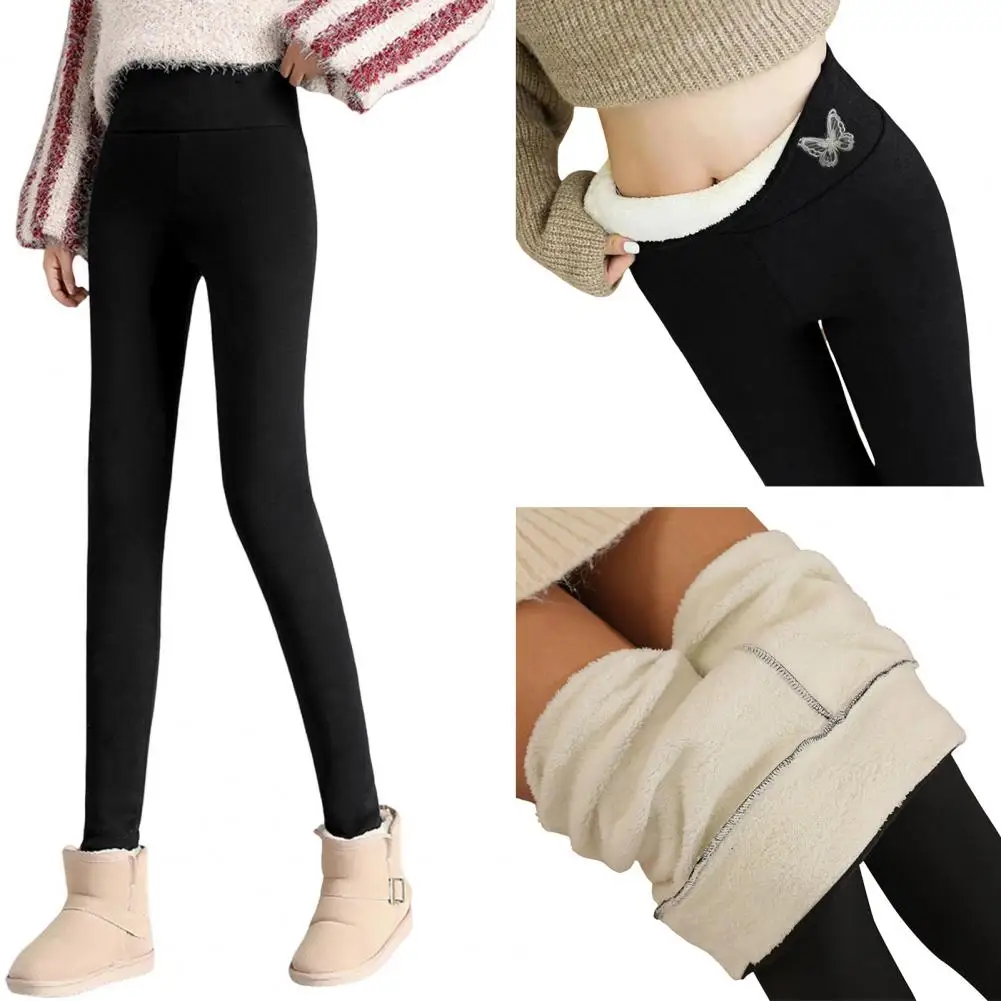 Dames pluche fleece thermische legging Winterklaar fleece gevoerde hoge taille broek voor grote maat warmte yoga panty's