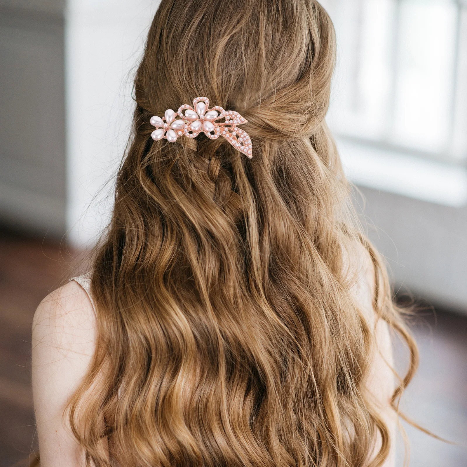 

Vintage Imitation Pearl Hair Comb for Women Bridal Wedding Accessory Elegant Metal Side Comb Decorative Hairpieces Bridesmaids