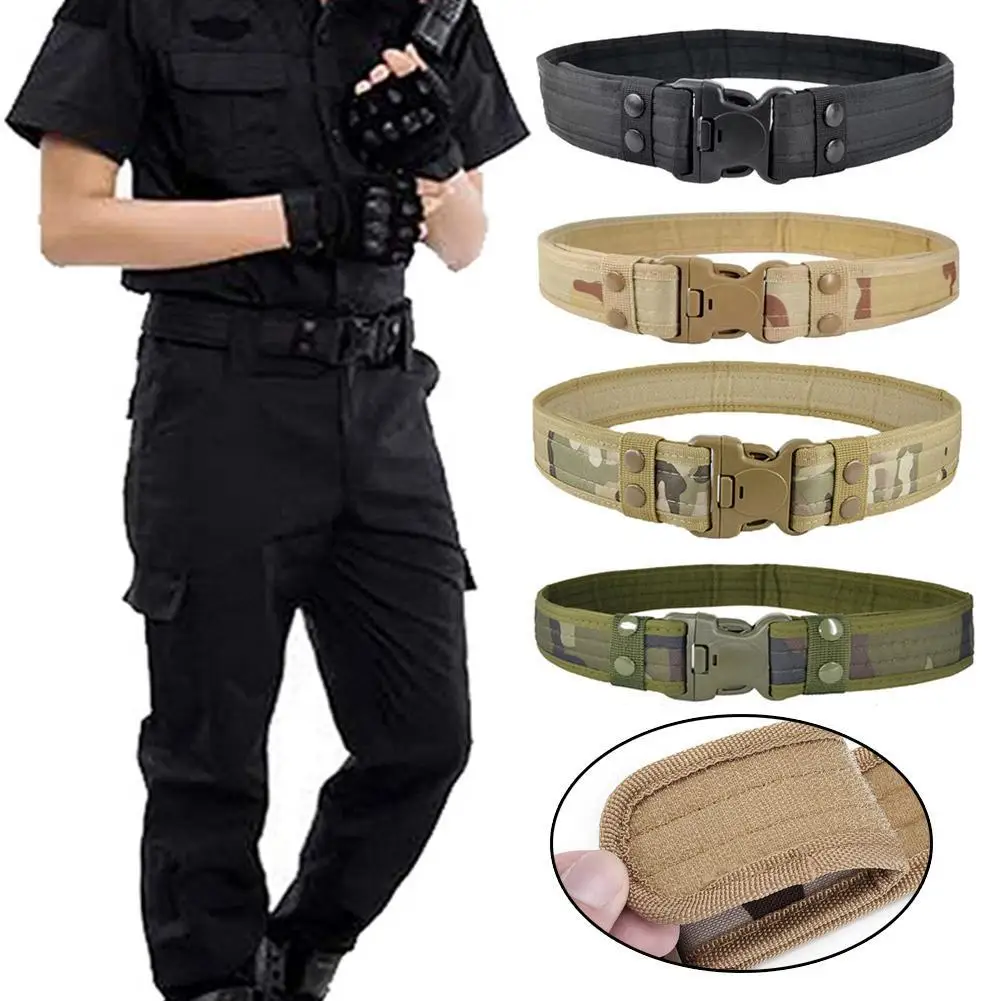 New Army Style Combat Belt Quick Release Tactical Belt Fashionable Easy And Comfortable Men's Canvas Belt Outdoor Waist Trainer