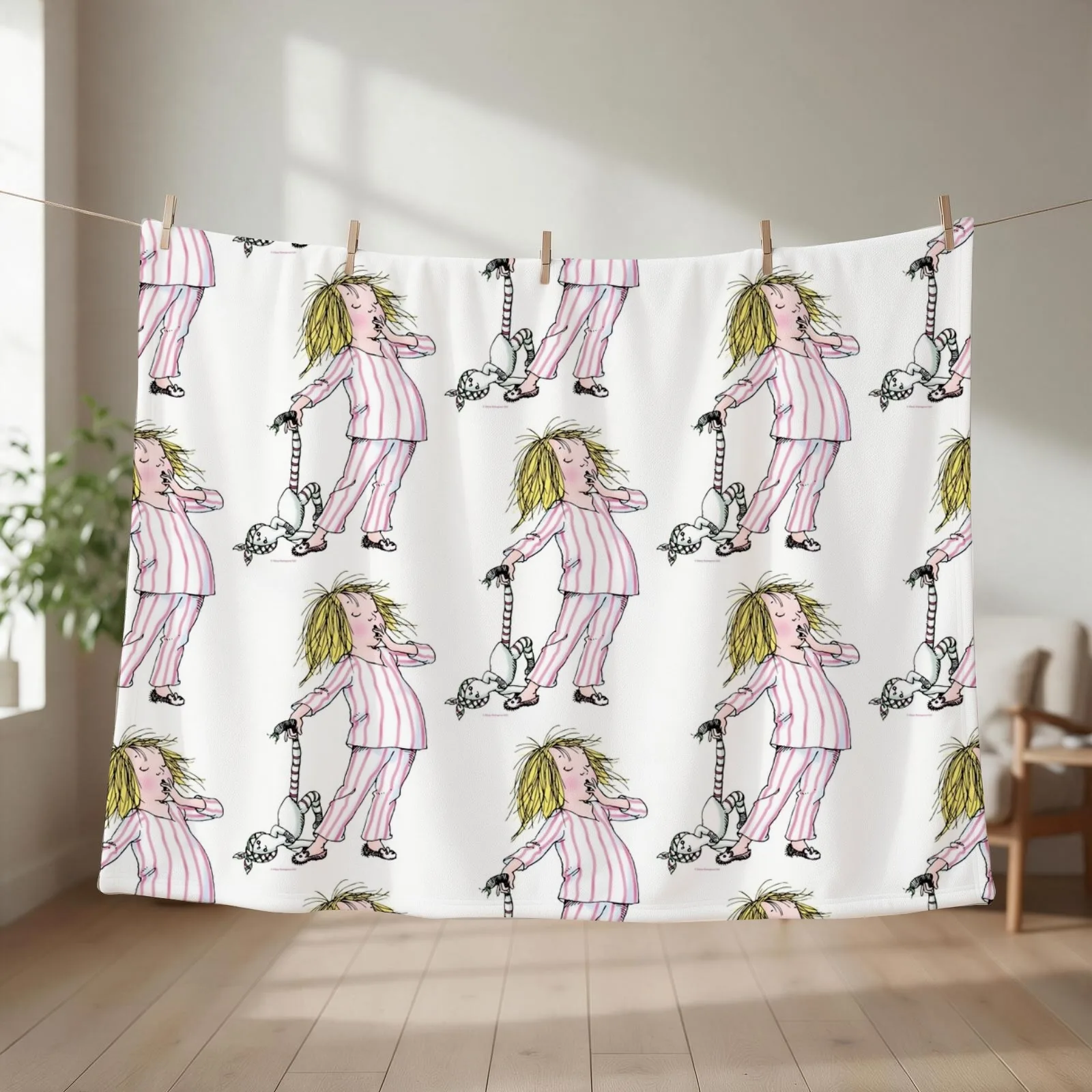 Yawning Eloise in her Pajamas Throw Blanket For Sofa Thin funny gift Fashion Sofas warm for winter Blankets