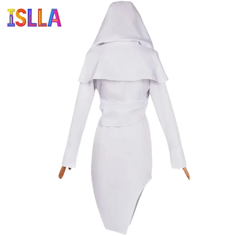 Anime LOL Arcane Temporada Mel Cosplay disfraz anillo oreja Stud Noxus Mel Medarda Anime Cosplay blanco vestido con abertura disfraz