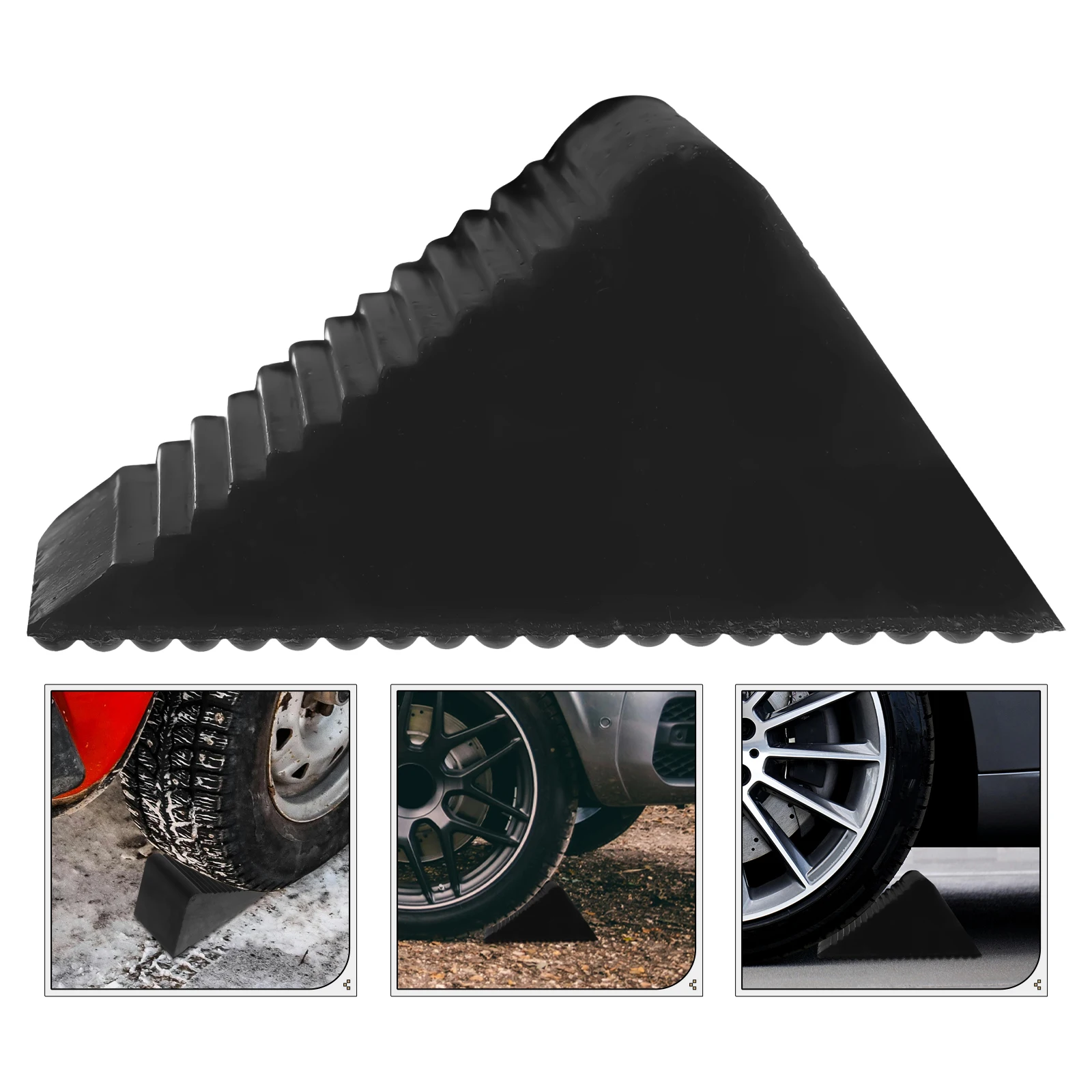 

Heavy Duty Wheel Chocks Non-Slip Tire Stopper Wheel Wedge For Cars Trucks Trailers Rvs Durable Rubber Stability