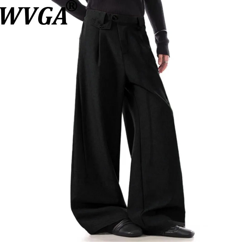 WVGA Spring summer Autumn New Men's Fit Slimming Stylish Straight Trousers Niche Chic Casual Slightly Wide-leg Pants Ins W27464