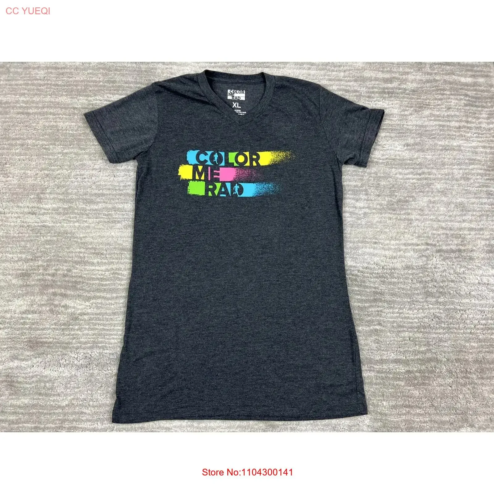 Camiseta Feminina Color Me Rad Tamanho XL Cinza com Estampa Casual Esportiva Vintage Lavada e Macia para Uso Diário
