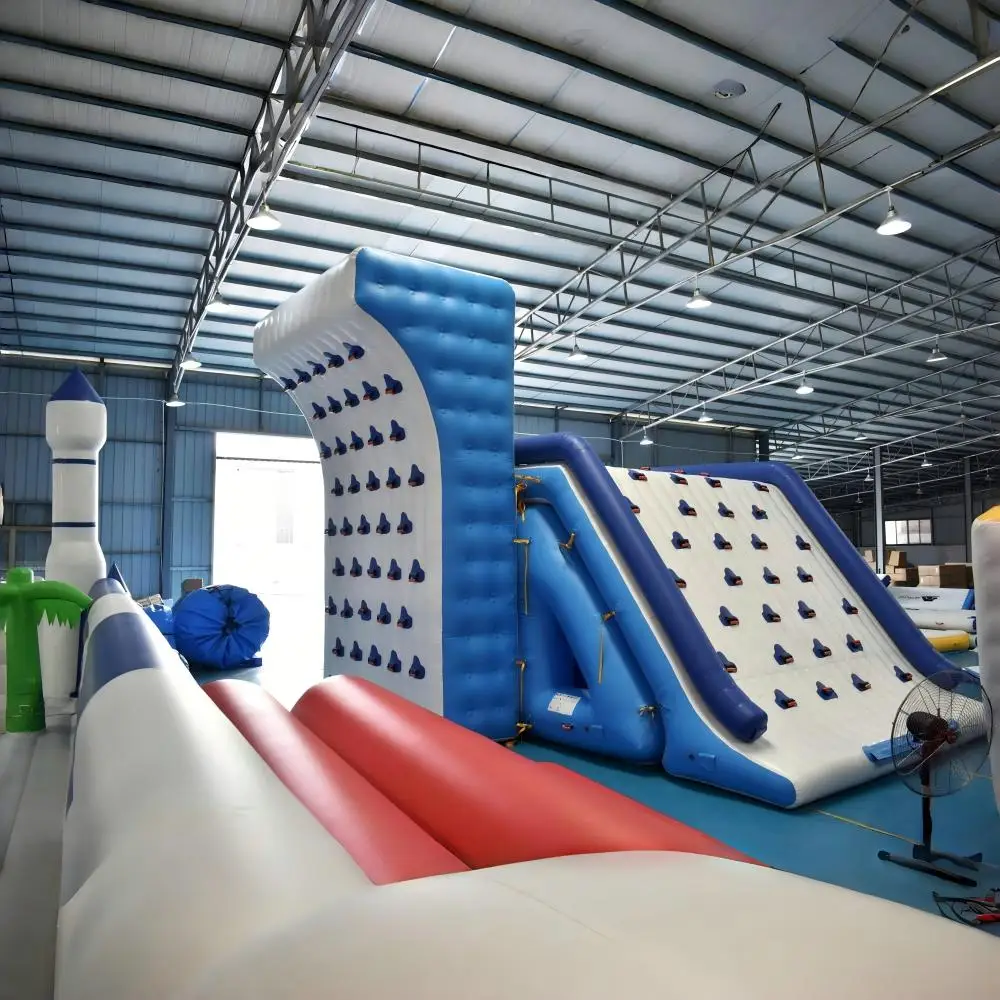 Commercial Inflatable Water Climbing Wall | Water Rockwall Challenge for Aqua Parks & Yachtspromote sales
