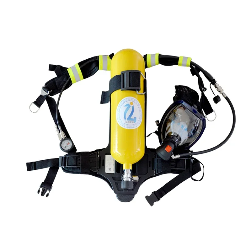 Hot Sales Steel Cylinder Fire Fighting Air Supply Self Contained Breathing Apparatus 6L SCBA Respirator