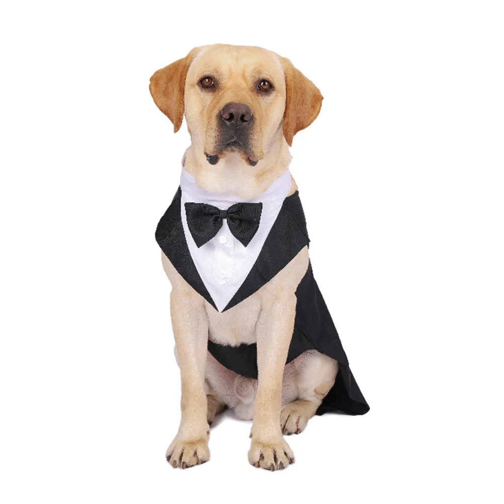 Dog Formal Wedding Shirt Cotton Tuxedo Pet Fashion Suit for Cosplay Wedding Pet Wedding Suit Pet Costume