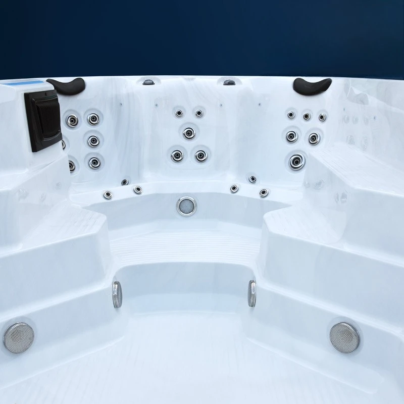 Piscina Infinity, villa clubhouse, piscina acrílica calentada inteligente