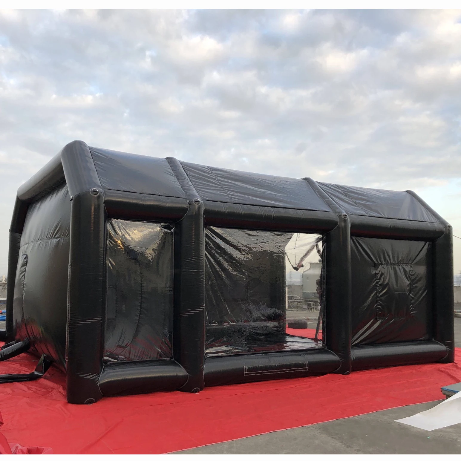Tenda gonfiabile gigante da 13FT/Garage per auto/Workshop Cabina spray esterna per carport portatile con soffiaggio d'aria per eventi di veicoli/camion