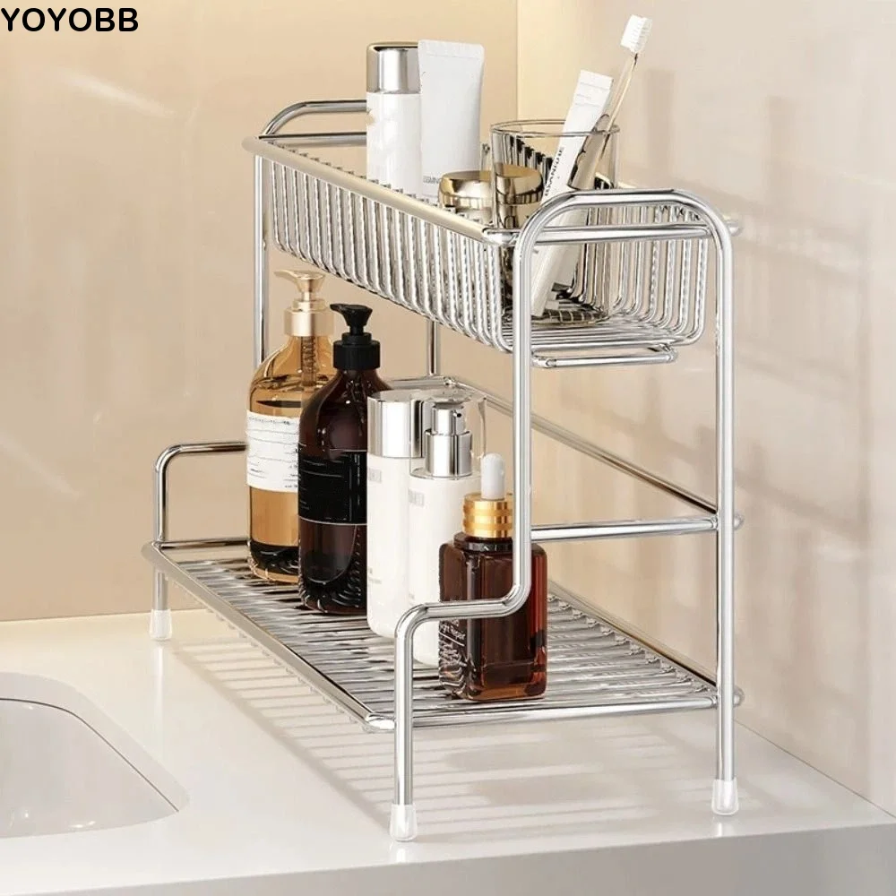 Non-punching Wall-mounted Storage Rack Water-resistant Structure Hollow Draining Toilet Rack Drill-free Installation