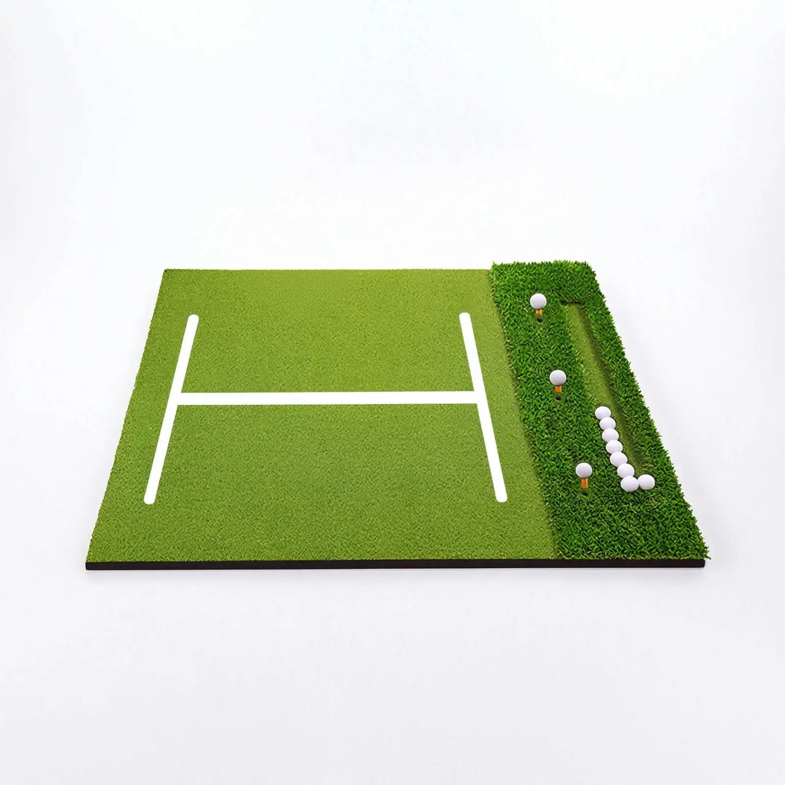 Golf Turf Mat with Alignment Guide and Tee Stand for Golf Swing Practice Tool Indoor Outdoor Golfing Gear