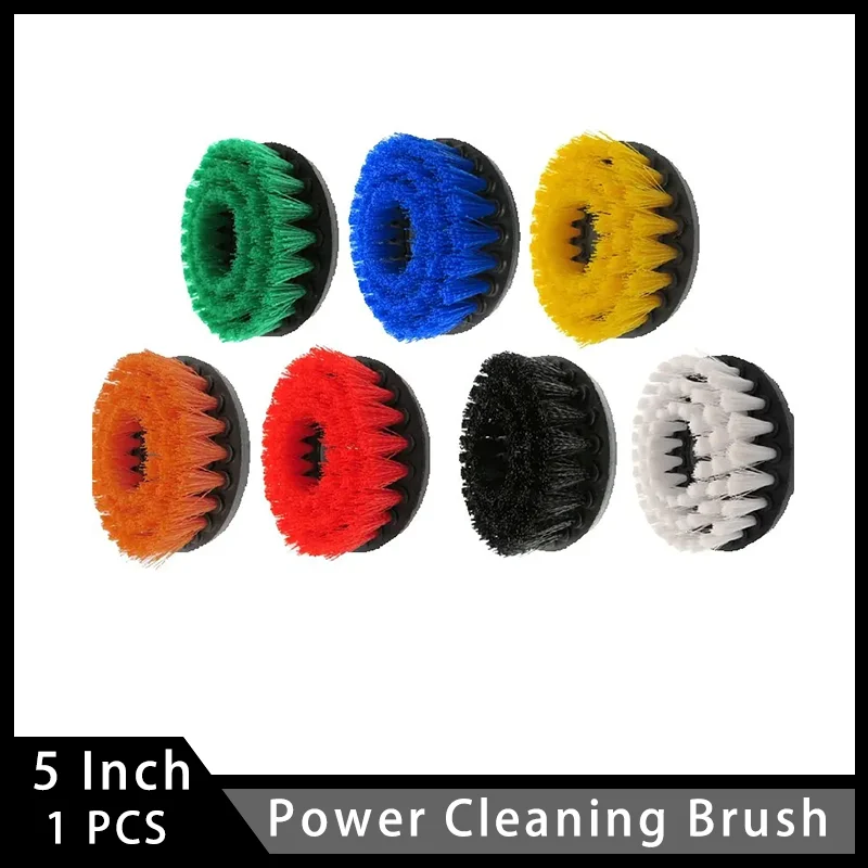 5 Inch Power Cleaning Brush 1 Pcs Scrub Pads All Purpose  for Cleaning Car Grout Floor Tile  Bathroom and Kitchen Surface