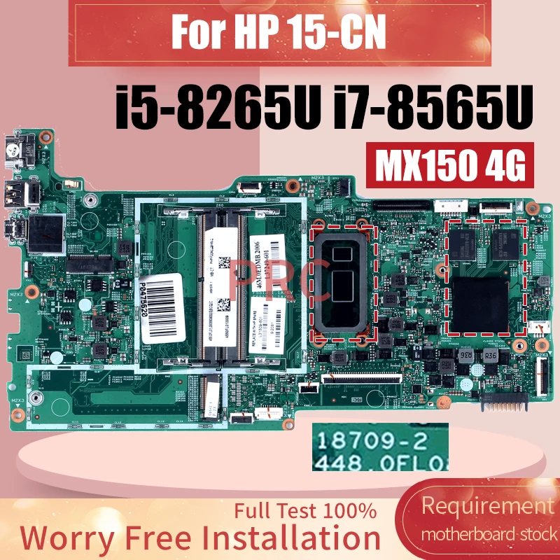 

18709-2 For HP 15-CN Laptop Motherboard i5-8265U i7-8565U MX150 4G L31509-601 Notebook Mainboard