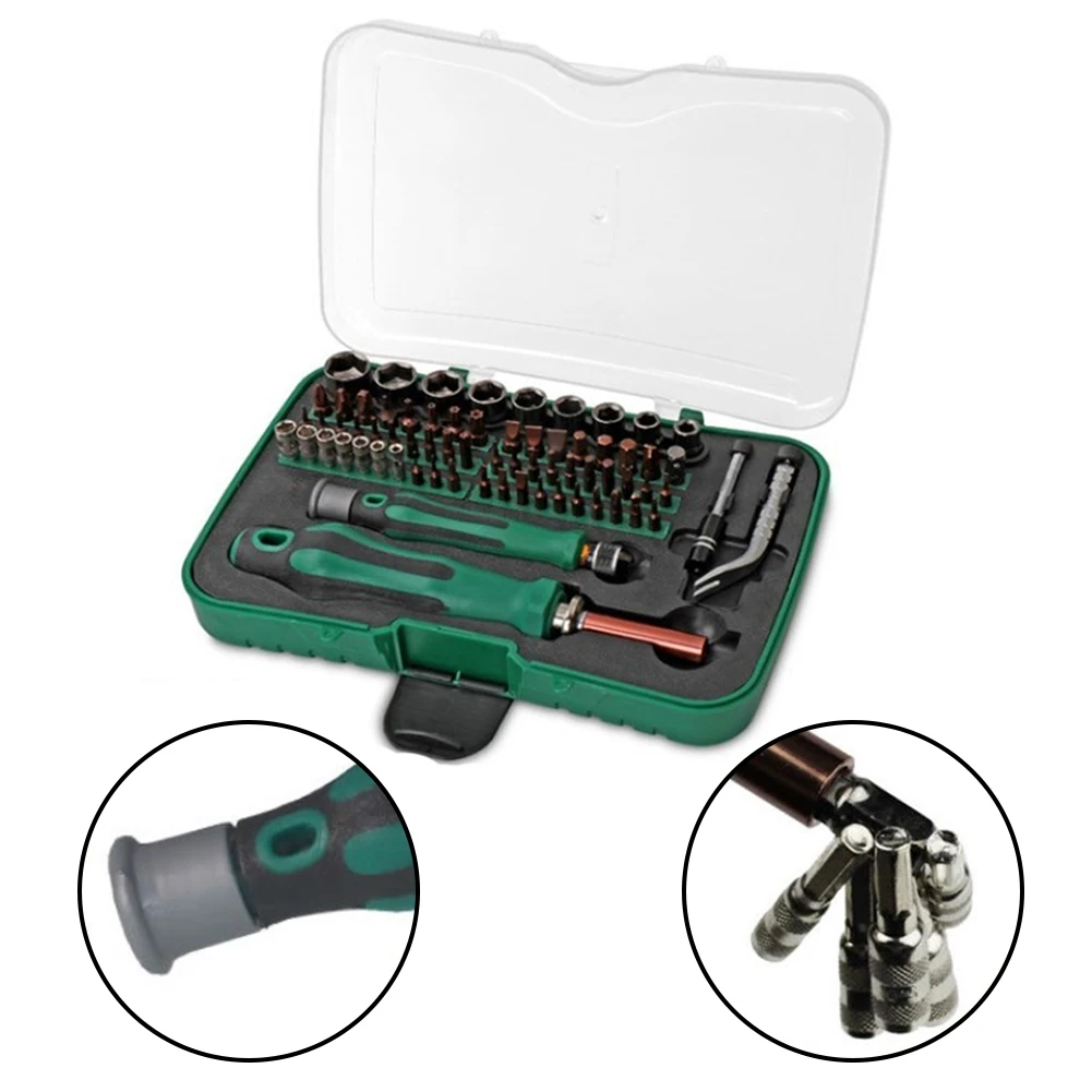 70pcs Magnetic Screwdriver Bit Set Torx Hex Socket Extension Rod Impact Screw Driver Set With Case For Laptops Repair Tools