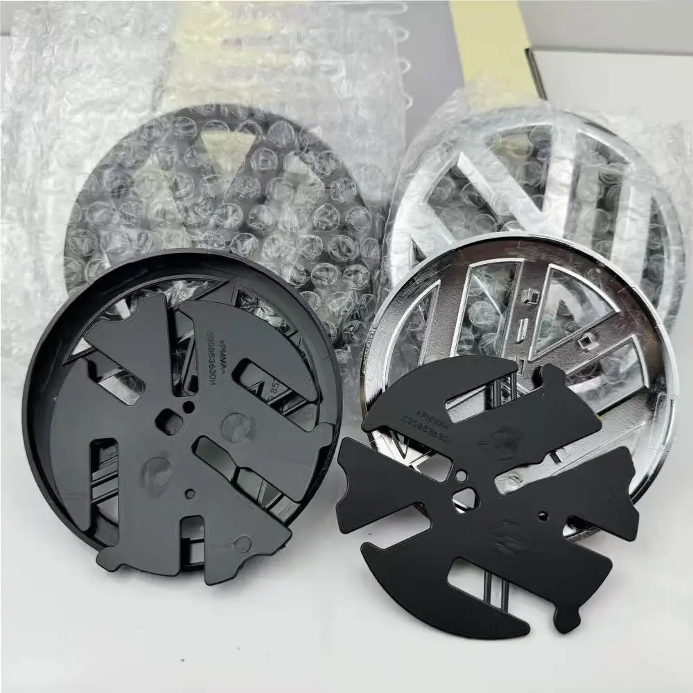2pcs 120mm 110mm Car Logo Emblem Hood Front And Rear Tail Mark Rear Badge 6R0853600A Accessory For VW Polo 2011 2012 2013