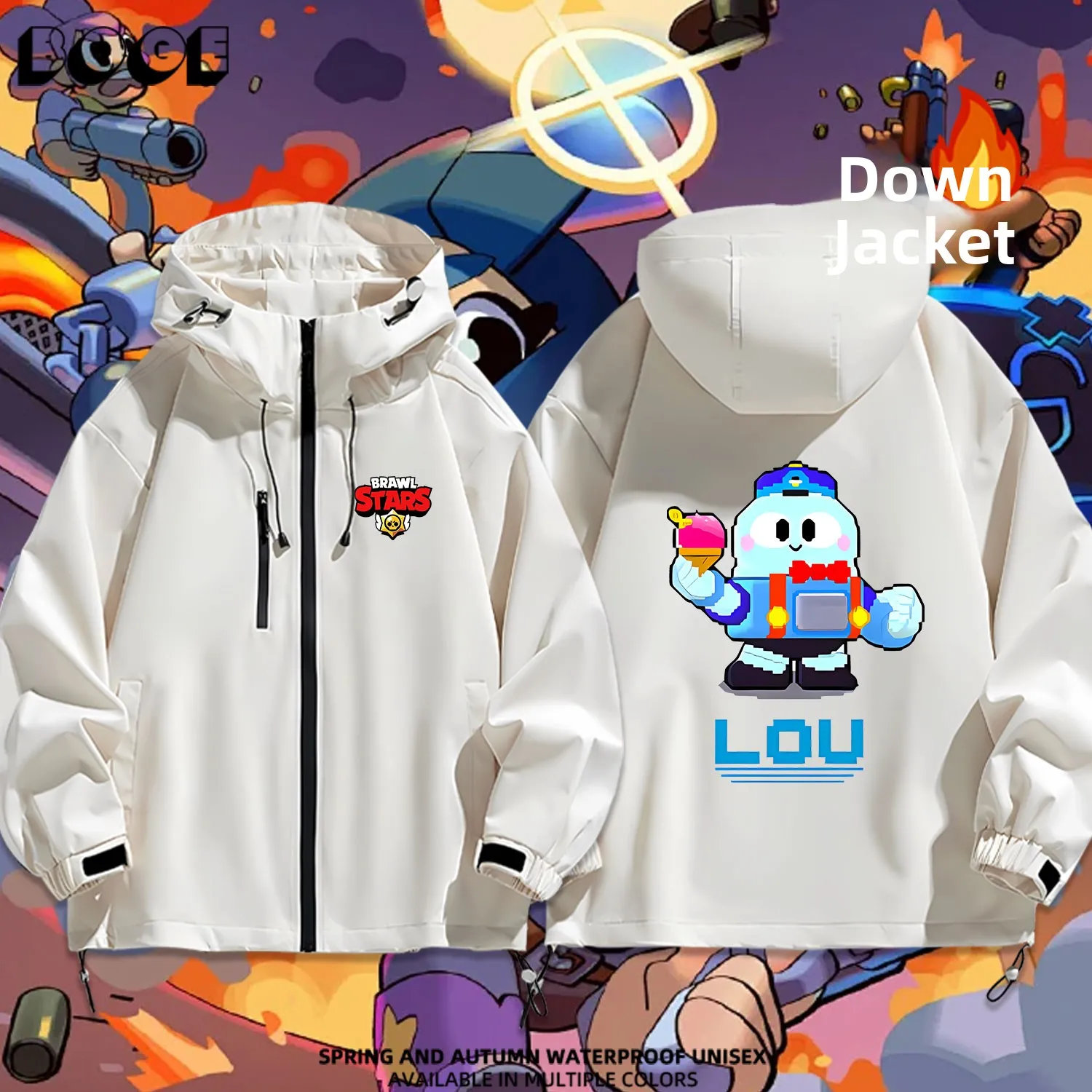 

BlStars Student Hooded down Jaet Outdoor Casual Windproof Thiened Autumn Winter Season Polyester Fiber Zipper Closure ...