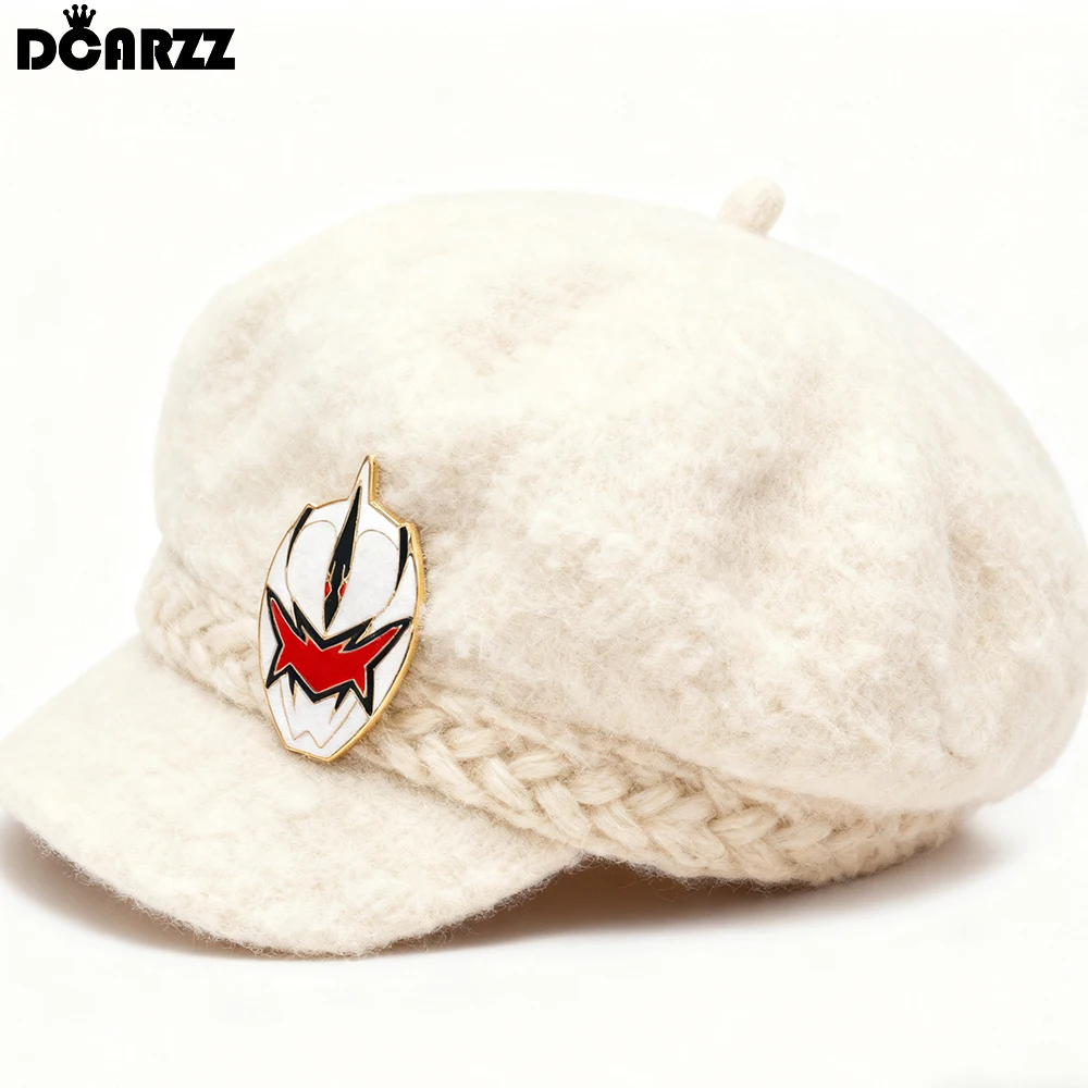 DCARZZ Anime Power and Dinosaur Rangers Alfileres esmaltados Broche de tiburón blanco Insignias de solapa Regalos para niños y niñas