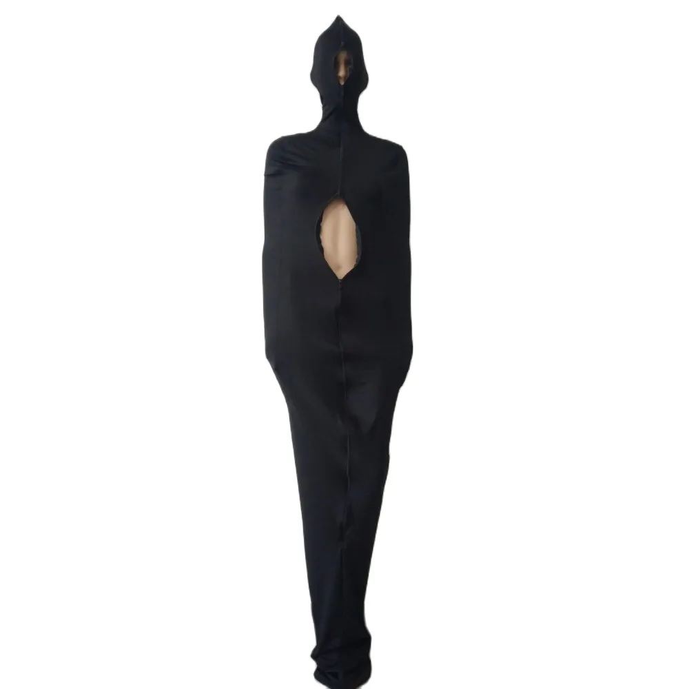 Unisex Mummy Suit black Spandex Mummy Suit Outfit Costumes Unisex Sleeping Bag With Internal Arm Sleeves Halloween Cosplay Suit