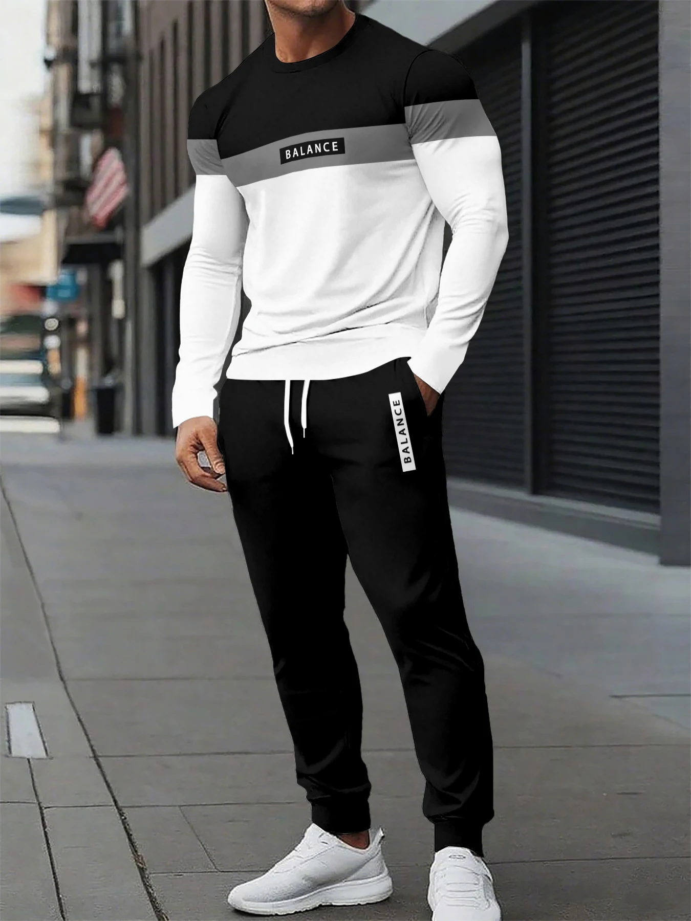 

Autumn and Winter Men Long Sleeve Set Men Sports Long Sleeve Set Popular Printed Pattern Men Fashion and Street Set Quick Drying