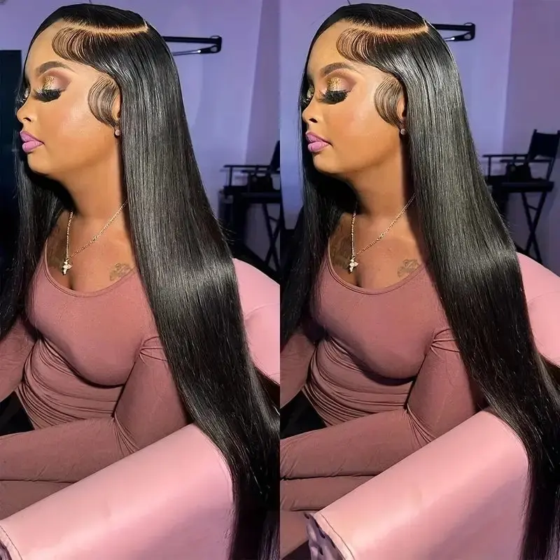 Rosabeauty 30 40 Inch 13x6 HD Bonde Straight Lace Front Wig Human Hair 13X4 Frontal 5X5 Glueless Wigs 250% For Women