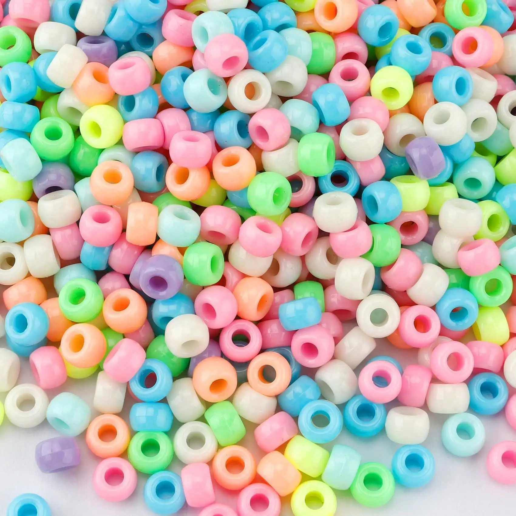 100/200 stuks kleurrijke ponykraaltjes voor het maken van sieraden, regenboog spacerkraaltjes voor DIY armband ketting, haarkraaltjes voor vlechten