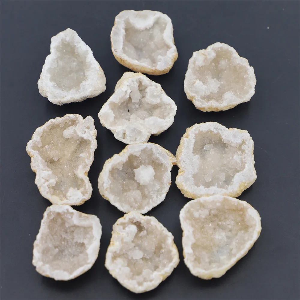 Natural Geode Quartz Agate Stone Specimen Large Ore Original  Agate Crystal Mineral Teaching Crafts Home Decor Fengshui 10PCS