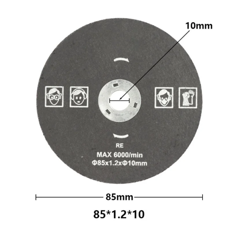 Abrasive Wheel Saw Blade, Circular Saw Blade para corte e moagem de metais, Discos de corte de rodas, Ferramentas abrasivas, 85mm