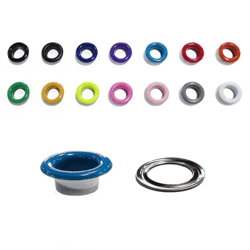 320Pcs 4mm Mixed Stainless Steel Eyelets with Washers, Easy Install, for Shoes, Bags, Tarpaulin, Leather Repair, Rivets
