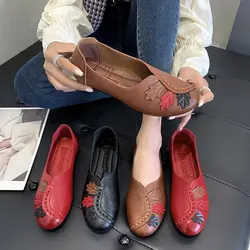 Women's Casual Shoes Leather Women Flats Shoes Loafers Luxury Slip-on Ladies Lightweight Moccasins Designer Shoes Zapatos Mujer