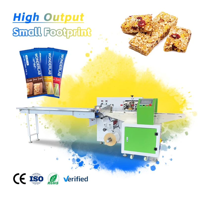 Horizontal Tea Packaging Cupcake Automatic Egg Sanitary Pad Machinery Pouch Fast Packing Machine