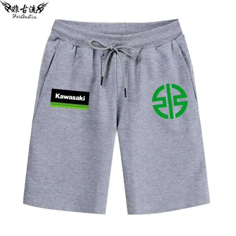 New summer all-match Kawasakis ninja shorts ninja motorcycle outdoor motorcycle team loose five-point pants beach pants