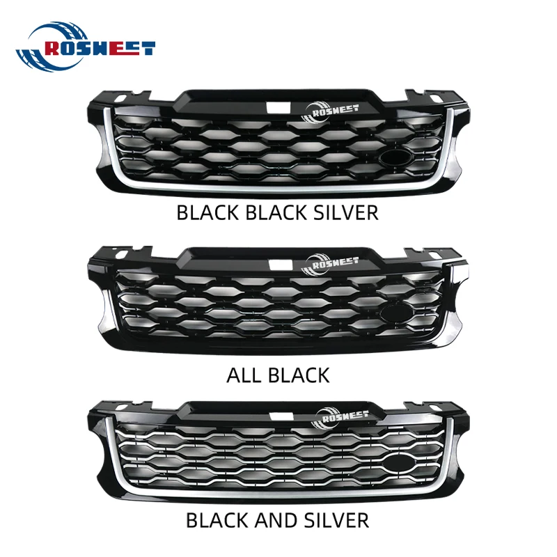 ROSWEET Racing Grills For Land Rover Range Rover Sport L494 2014-2017 Upgrade 2018 New Style Front Bumper Grille Car Accessories