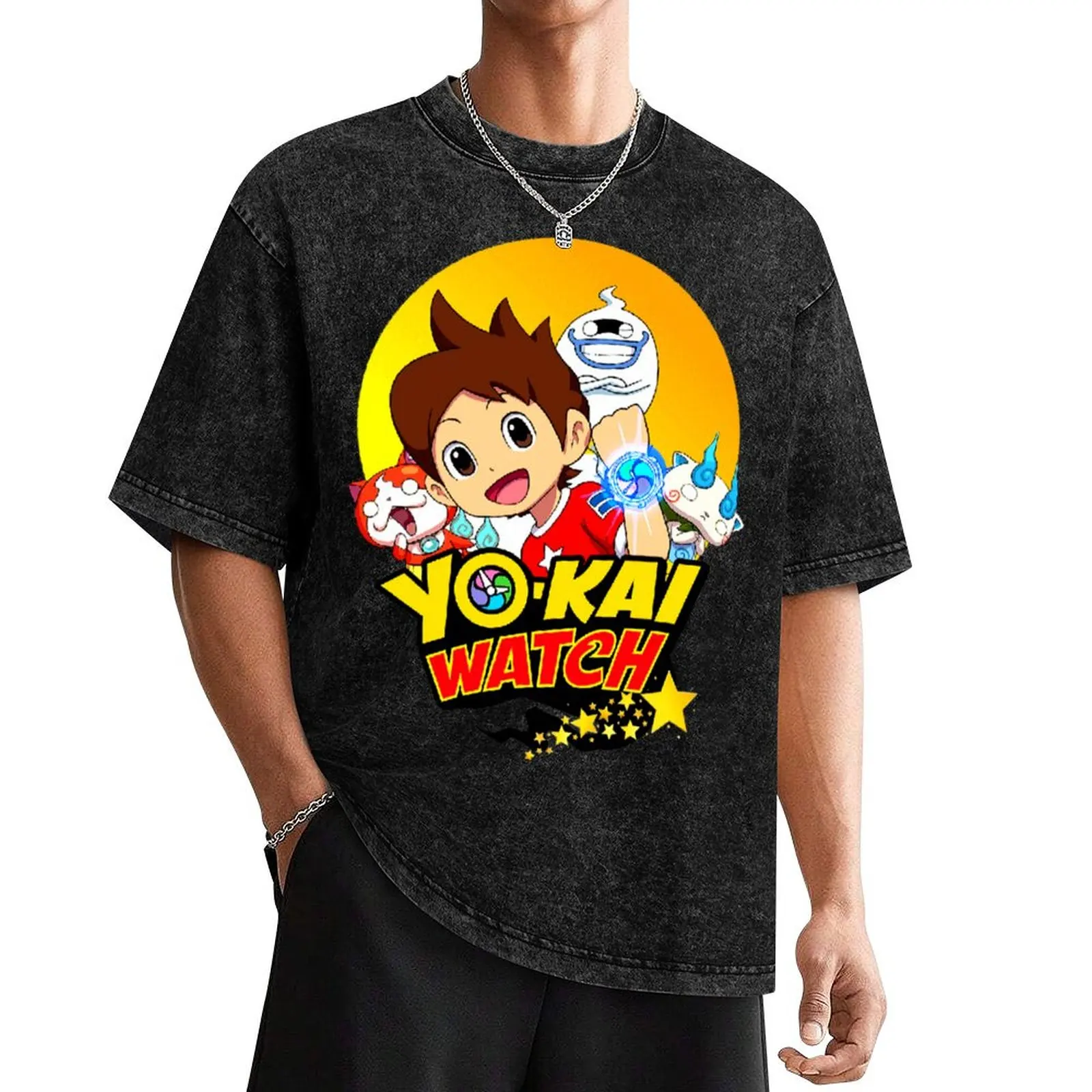 yokai-watch T-Shirt tops Clothing graphic shirts anime clothes men clothing