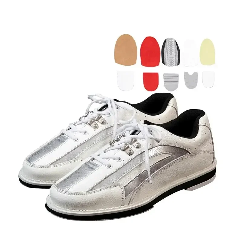 Men And Women Bowling Shoes Changable Sole Soft Sports Sneakers Unisex Right Hand And Left Hand Non-slip Bowling Shoes