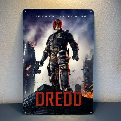 Judge Dredd Scifi Movie Metal Poster Tin Sign 20x30cm Plate sign sign sign