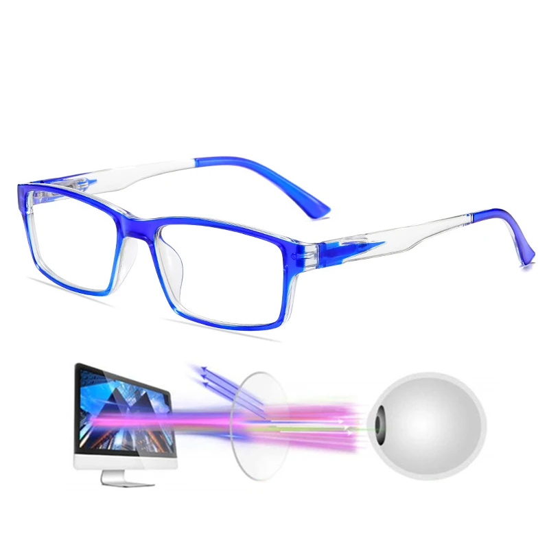 SWOKENCE Myopia Glasses Prescription -0.5 to -10 Women Men Blue Light Proof Or Chameleon Nearsighted Astigmatism Spectacles F556