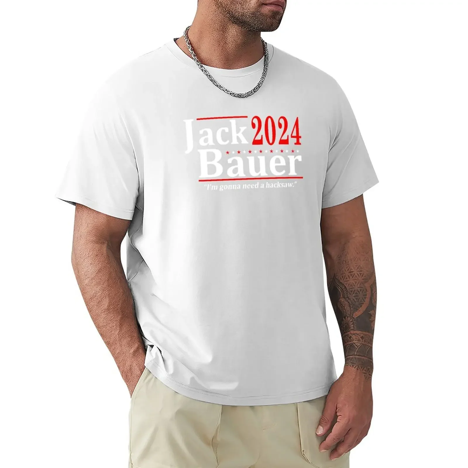 Jack Bauer 2024 Election T-Shirt blacks boys animal print blanks t shirt men summer tops plain black t-shirts for men