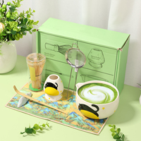 7Pcs Ceramic Matcha Set Easy to Use Matcha Tea Kit Good Mixing Effect Tea Making Kit Easy to Clean Suitable for Party Picnic