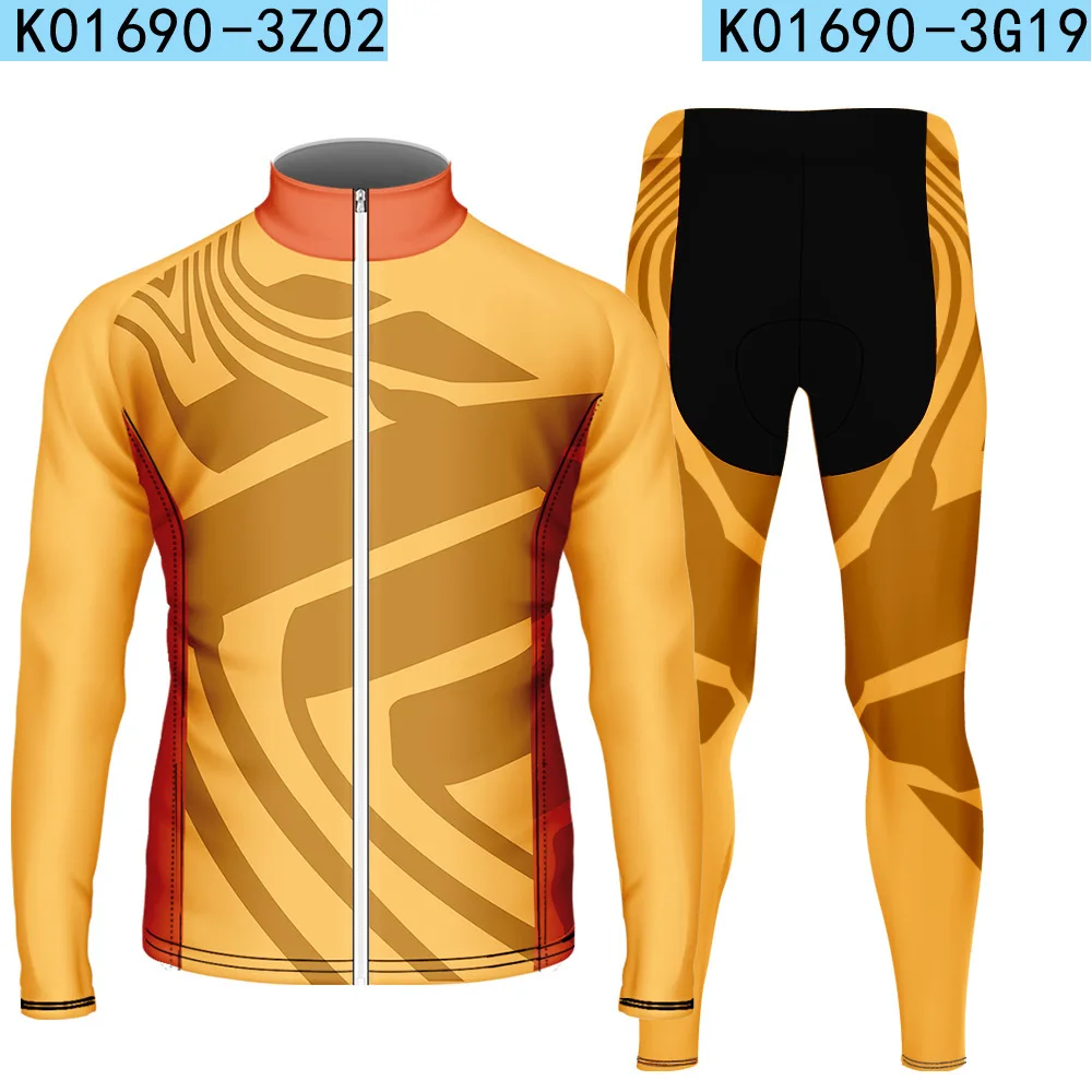 

Men's Long Sleeve Jacket And Pant Suit Breathable Zipper Cycling Jersey Cycling Mountain Bike Clothing