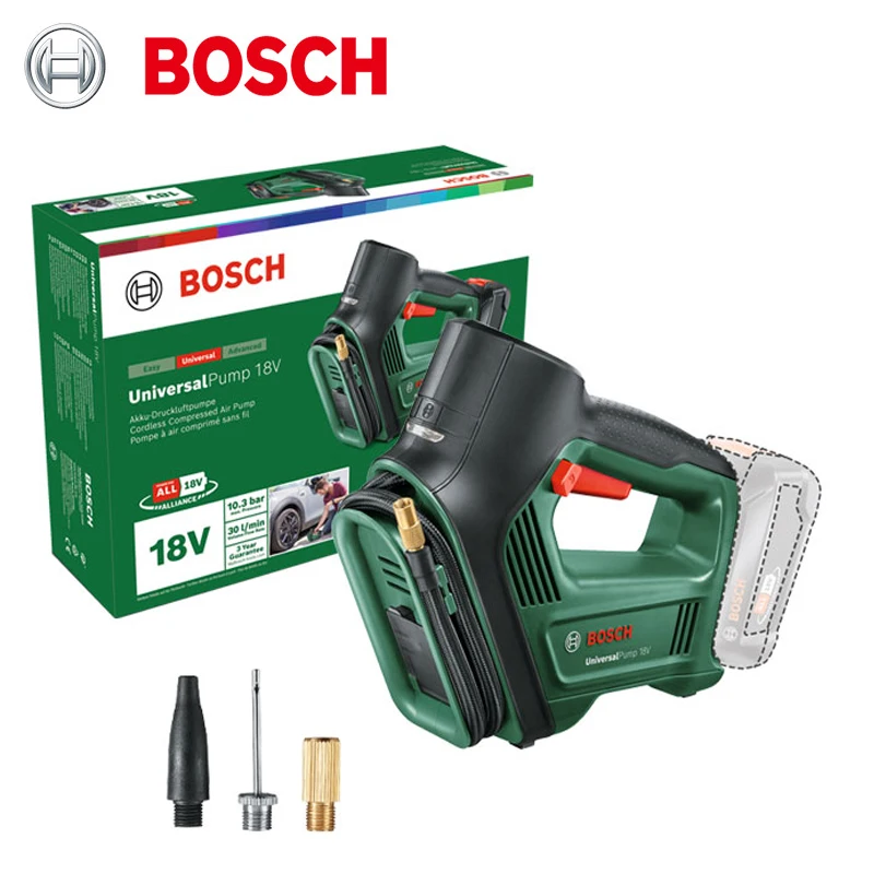 

Универсальный насос Bosch с планкой управления яркостью, беспроводной портативный Электрический насос для автомобиля, мотоцикла, велосипеда, шин для домашнего использования