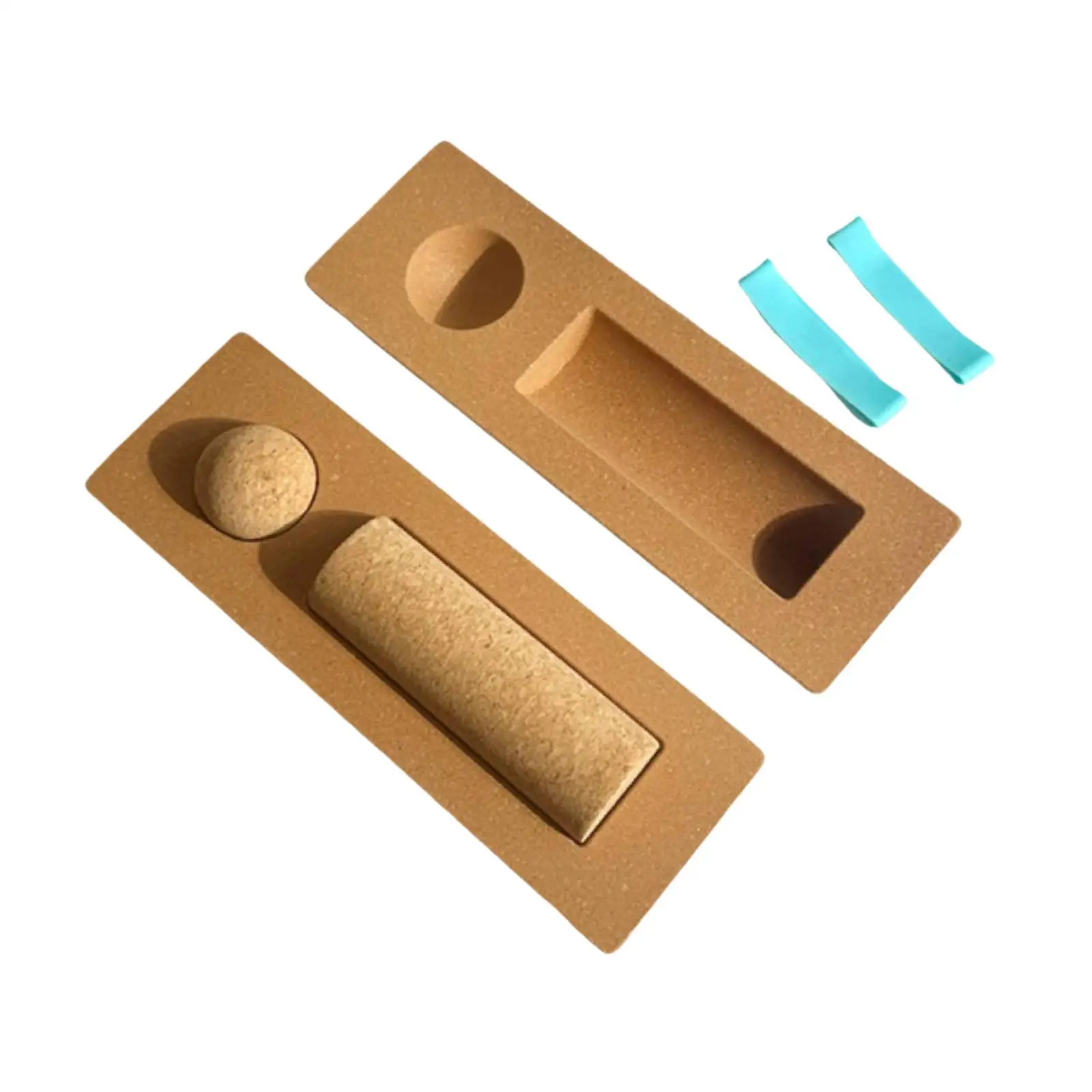 Cork and Silicone Balance Board with Roller and Massage Ball for Dance Pilates Home Exercise Training