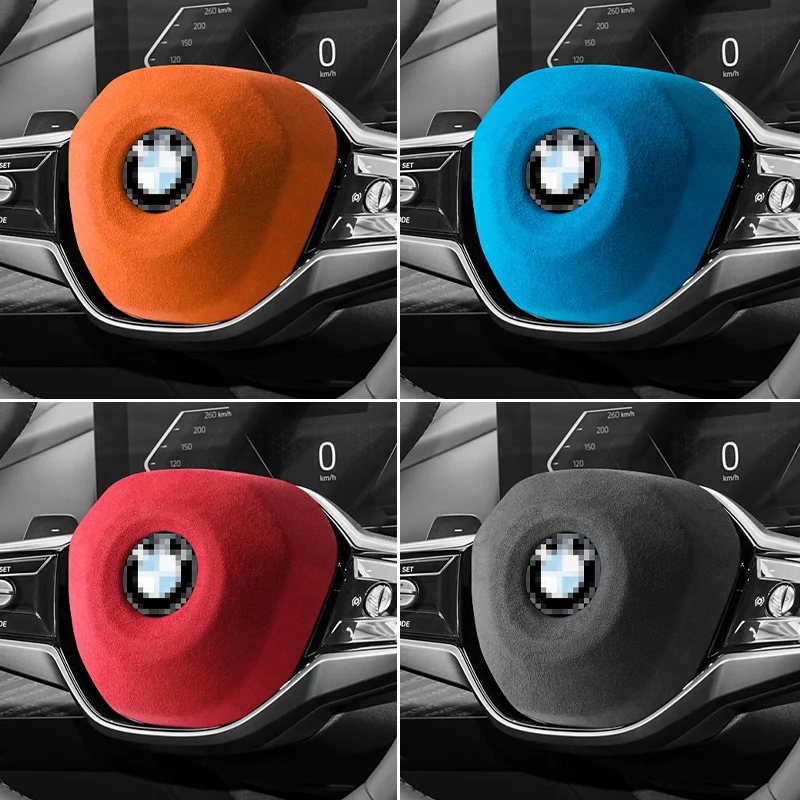 

Made of Alcantara For BMW5 Series l5 G60 (2023-) X3 G45 (2025-) Steering Wheel Panel Cover Boot Car Interior Accessories Style A