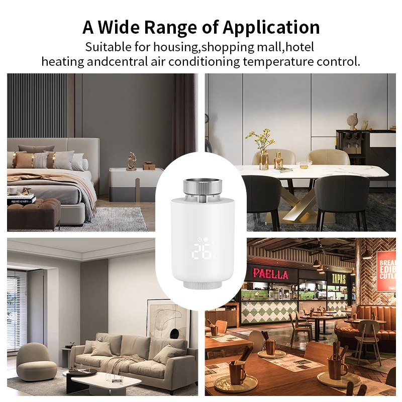 Nuovo Tuya Zigbee valvola termostatica del radiatore prodotto Flyer OTA programmabile Smart Home TRV Google Alexa Assistant controllo vocale