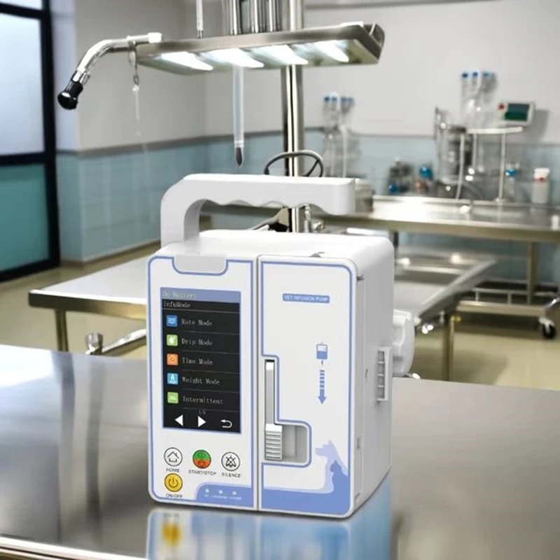 Veterinary Infusion Pump LCD Alarm Hospital Fluid Syringe Pump Medical Device