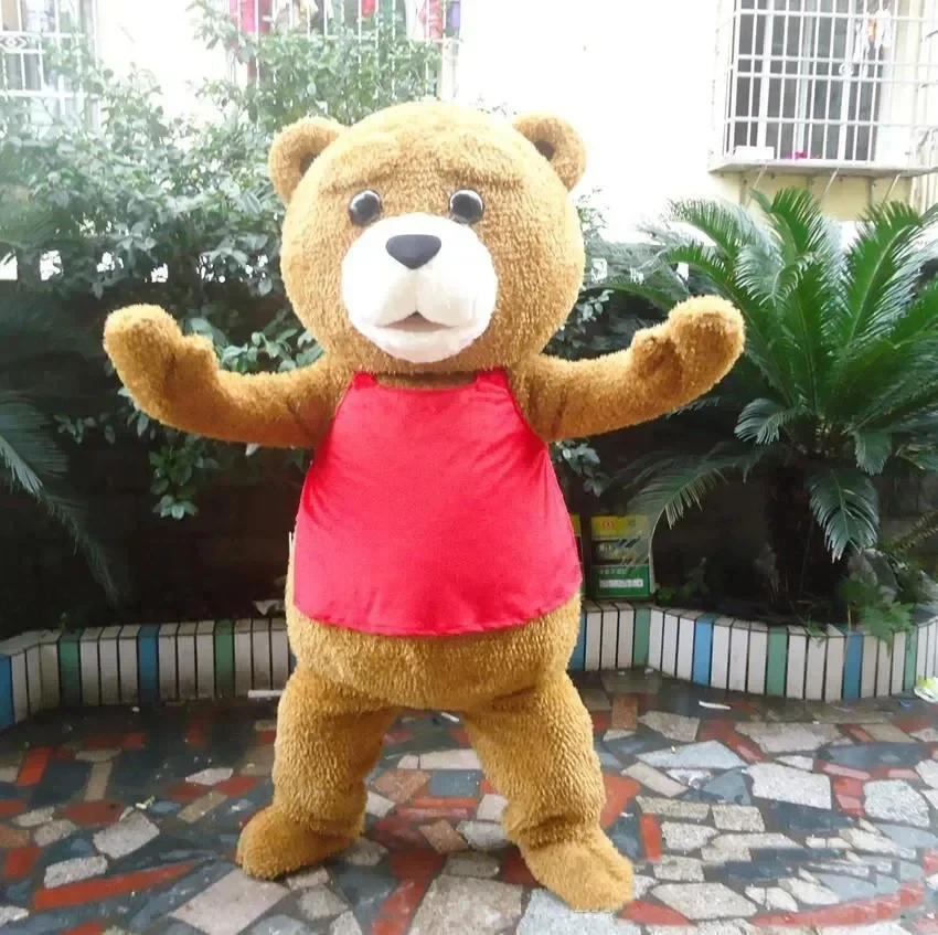 New Mascot Teddy Bear Adults Cartoon Costume Doll Outfit Walking Up Bear Halloween Birthday Party Gift Fursuit Party Events